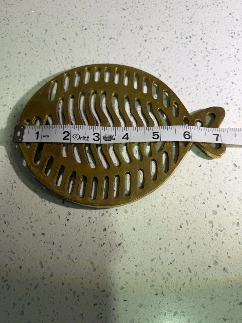 vintage brass fish trivet